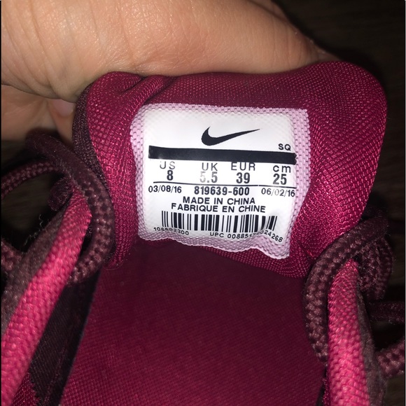 Burgundy Nike Running Shoes - Picture 5 of 5
